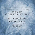 Book cover for In Another Country: Selected Stories by David Constantine, featuring a textured blue-gray background and black text. The cover notes the book as the winner of the 2013 Frank OConnor Award.